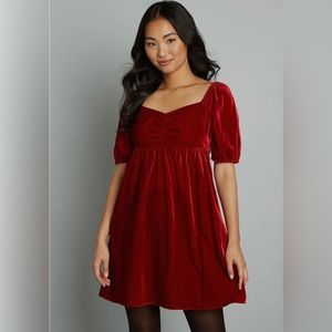 ModCloth Who's My Sweetheart? Babydoll Dress